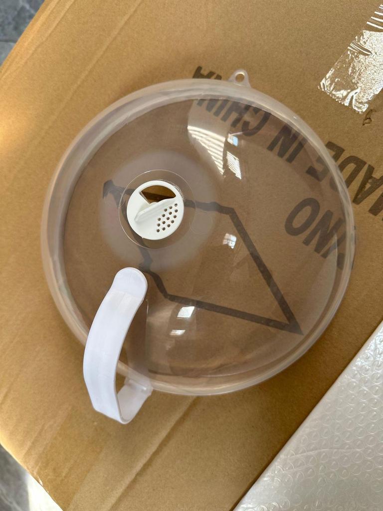 Microwave Oil-Proof Transparent Bowl Cover with Handle