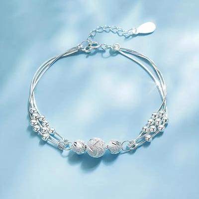 Lucky Beads Ball Multi-Layer Chain Bracelet For Women  Party Wedding Jewelry Lovers Gift
