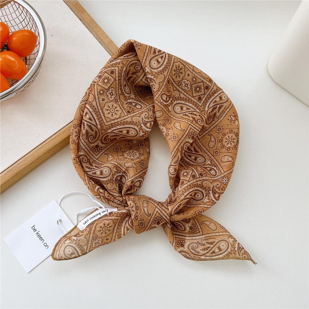 Koreanisches Trendiges Frühlings-Gepunktetes Seiden-Kopftuch - Quadratisches Mode-Tuch für Damen für Haare, Hals und Dekoration