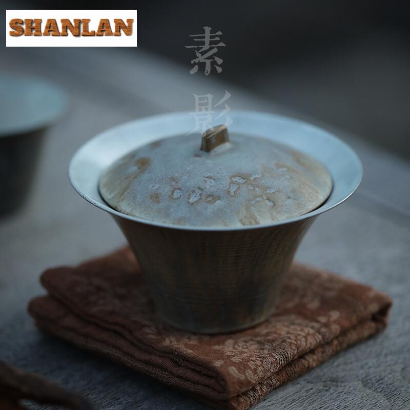 110ml Master Handamde Water Moon Gaiwan Creative Kiln Change Tea Tureen Chinese Tea Making Cover Bowl Teaset Accessories Craft