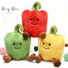 Grüne Rote Gelbe Paprika Plüschtier Stofftier Gemüse Niedlich Weich Kawaii Kinder Junge Mädchen Zimmer Heimdeko Festival Feiertag Geburtstagsgeschenk