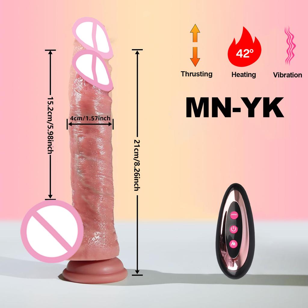 Remote Telescopic Vibrator Dildo  Women Realistic Penis Heating Swing Vagina Anal Massager Naughty Adult Sex Toys Sex Shop 18
