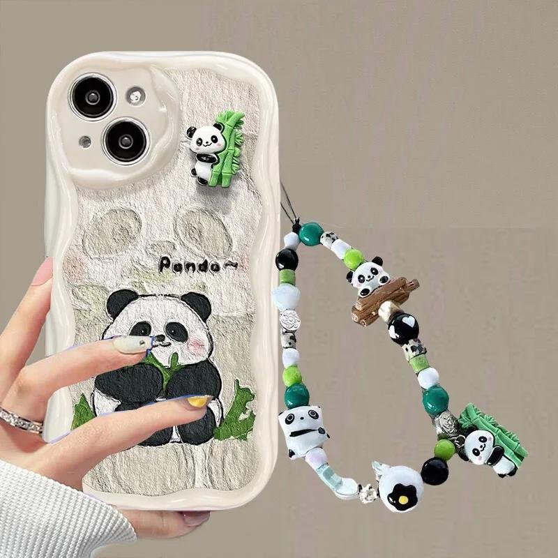 3D kreslený ucho roztomilý panda hračka řetízková pouzdro pro VIVO Y03 Y28S Y39 Y19S Y17S Y22S Y36 Y04 Y21 Y33S Y21S Y15S Y15A V29 V30 Pro kryt