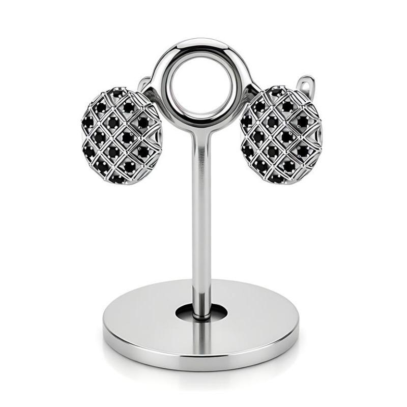 Black Awn Jewelry Black Jewelry Black Stone Hoop Earrings