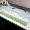 Large Cute Plant Mouse Pad Office Table Carpet Green Mousepad Desk Mat Rubber Big Mause Mat Non-Slip Keyboard Mat XL 100x50cm