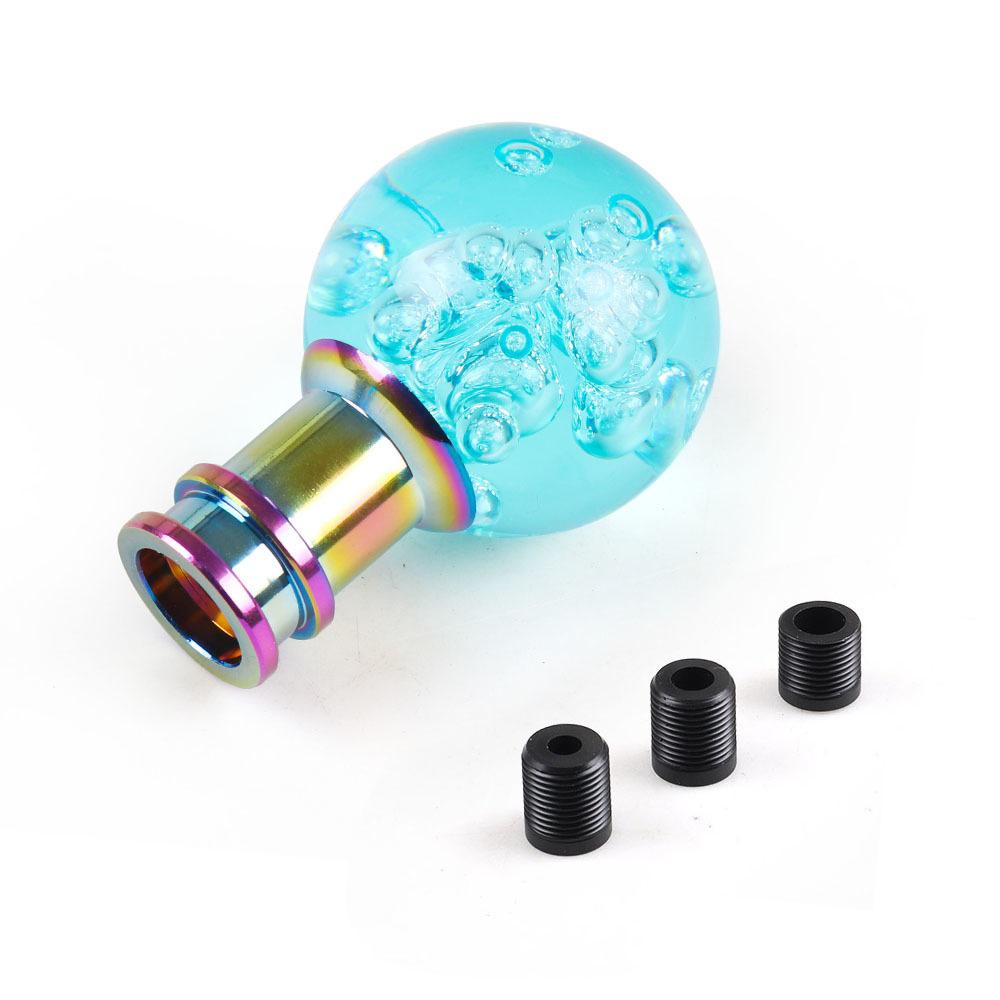 Universal Manual Pink Lever Change Knob Transparent Crystal Acrylic Gear Shifter Head Car Acrylic Shift Knob with Adapter