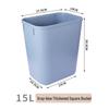Thickened Square Plastic Wastebasket for Hotel Rooms, Bathrooms, and Restaurants
