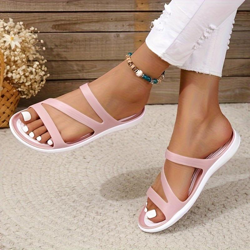 Women's Perforated Breathable Flat-bottom Casual Sports Slippers