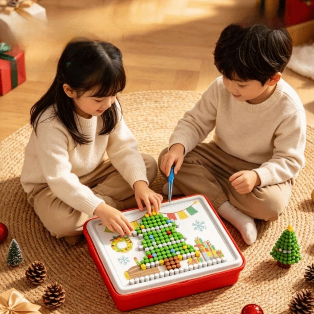 Colorful Patterns DIY Peg Art Building Toy Mushroom Nail Pegboard  Early Educational Activities