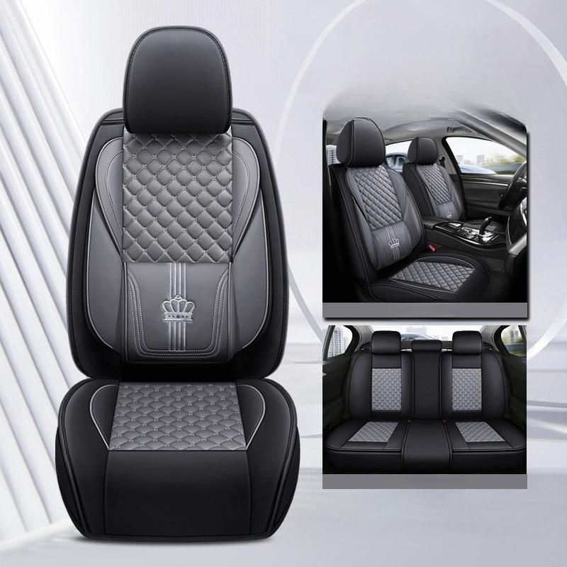 All-Season Universal Car Seat Cushion, Full-Coverage Car Seat Cover, Wear-Resistant Faux Leather Car Seat Cover, 5-Seater Car Cushion
