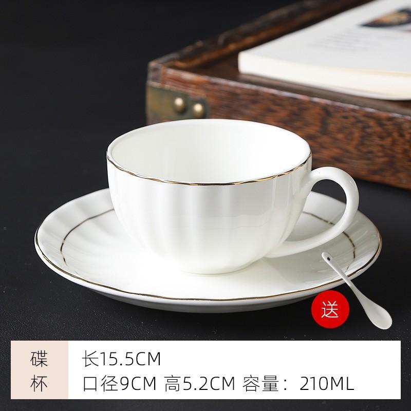 Caneca Porcelana de Osso borda dourada conjunto de xícaras de café luxo flor cerâmica xícara e pires inglês negócios Hotel utensílios de café americanos caneca