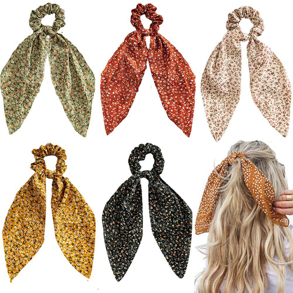 New Style Ponytail Floral Ribbon Big Hair Ring Women's Hair Accessory That Is Versatile and Suitable for All Occasions.