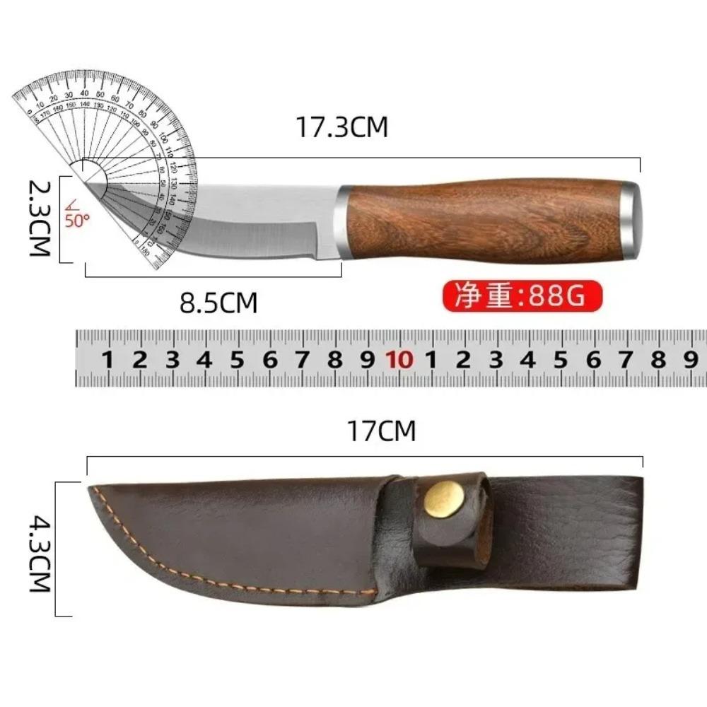 Rosenholzmesser 5Cr15 Edelstahl Zeichenprozess Küchenhackmesser mit Hülle Fleischmesser Obst Grillwerkzeuge