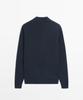 Masimodutti Turtleneck Cotton Blend Knit Sweater