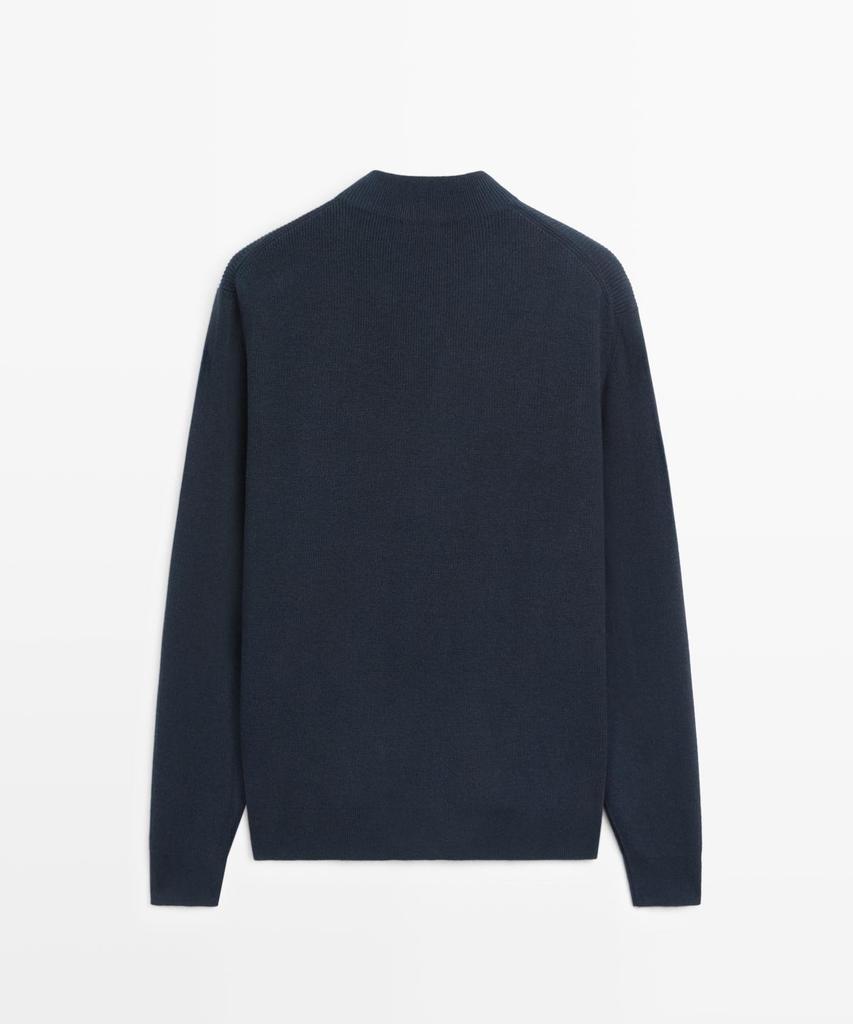 Masimodutti Turtleneck Cotton Blend Knit Sweater