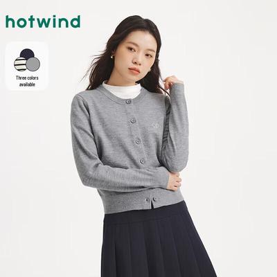 Hotwind Women's Basic Embroidered Casual Cardigan