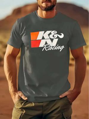 Creative Printed Roundneck Fashionable Mens Shortsleeved Sport Tshirt Comfortable Summer and Spring Sporty Style Tshirt