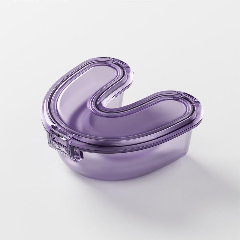 

Invisible Braces Storage Box Immersion Box Corrector Denture Storage Box Portable фиолетовый