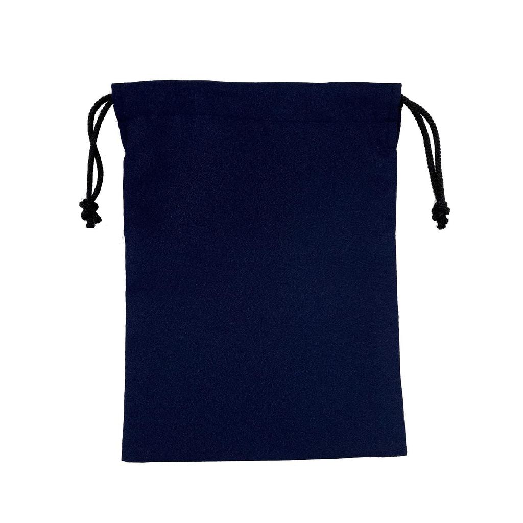 Plain Goshuincho Bag x 26 Small Item Goshuincho Drawstring Ichikoshi Polyester with Liner (19 cm), Case, Bag, Bag, (Navy)