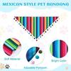 Mexican Style Striped Pet Triangle Scarf Adjustable Dog Bandanas Pet Bibs  Hairball Grass Hat