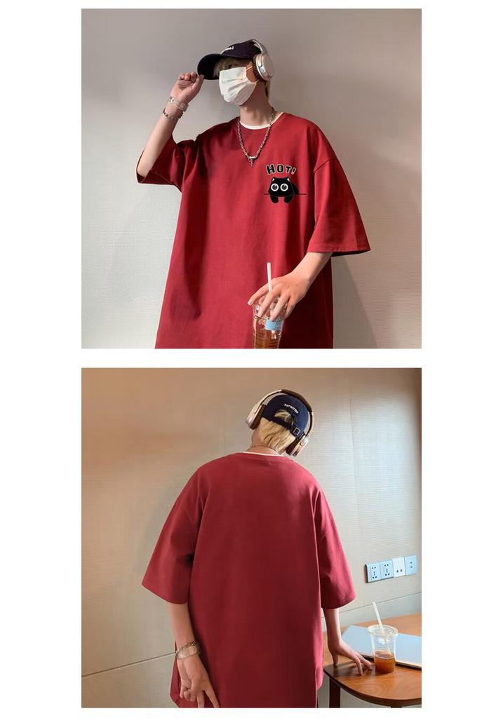 Men's Trendy Short-Sleeve T-Shirt: New Summer Style, Loose Fit, Versatile American Brand Casual Tee