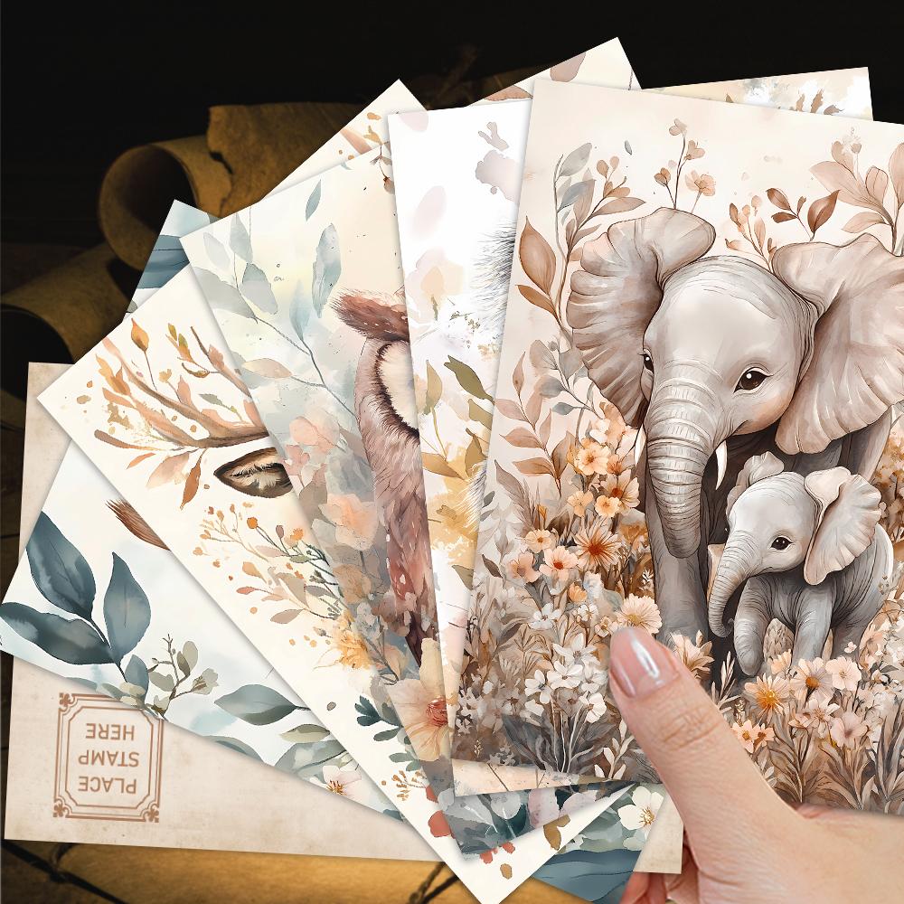 32 Pcs, Vintage Animal Postcards, Wall Stickers, Mailing Cards, Greeting Cards, DIY Postcards, Souvenir Postcards, Decorations