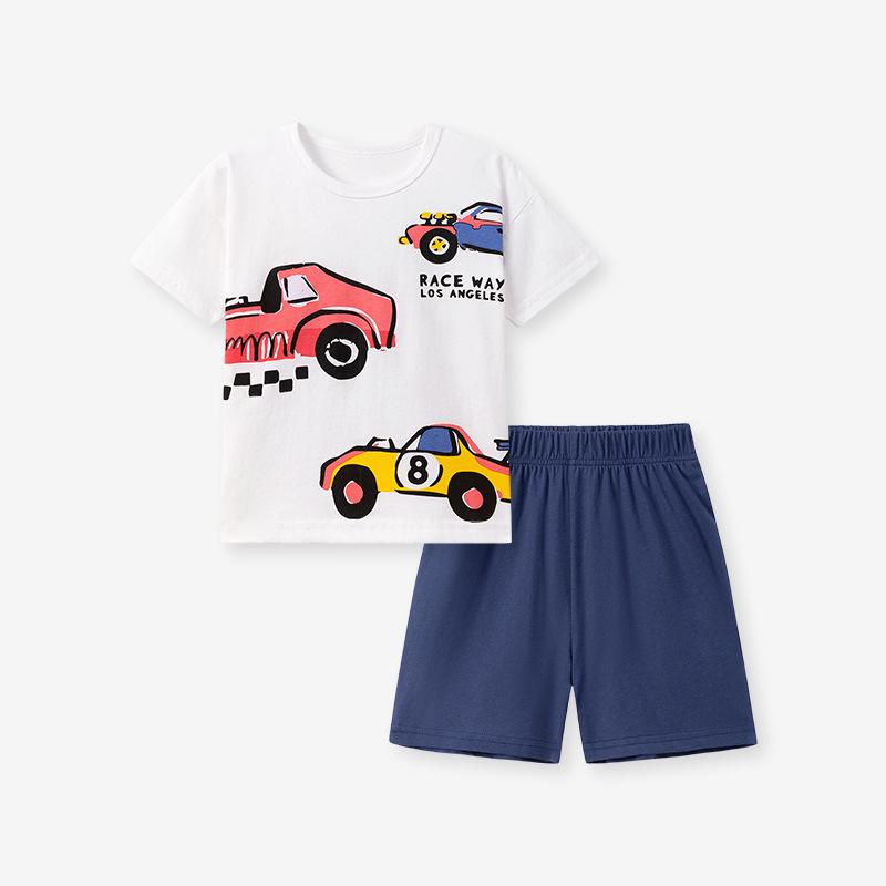 Little Maven Summer Casual Boys  Car Cartoon Set, European & American Style Children s Clothing 130cm