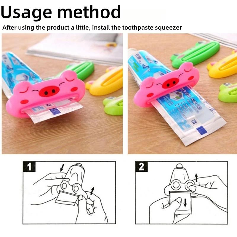 1 Stück für Zuhause Multifunktionaler Zahnpasta-Quetscher Tier Zahnpasta-Spender Haushalt Tägliche Notwendigkeiten Badezimmer anwenden