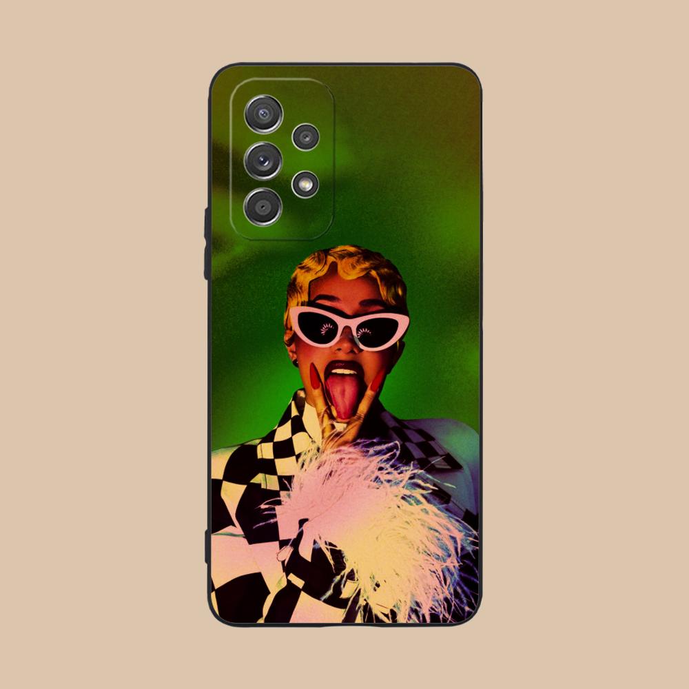 Cardi B Matte TPU Mobile Phone Case for Samsung Galaxy M55 54 42 35 34 33 32 23 22 15 14 13 12 F55 5G Colorful Cover
