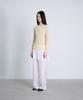 Deoaeteus Alpaca Wool Sheer Boatneck Pullover_Yellow