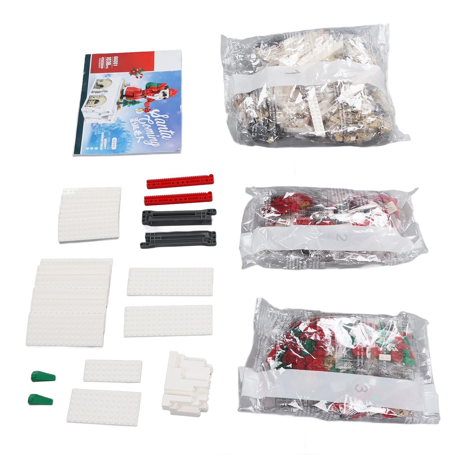 

1038PCS Санта Строительные блоки набор образовательный рождественский тематический строительный набор для детей старше 6 лет