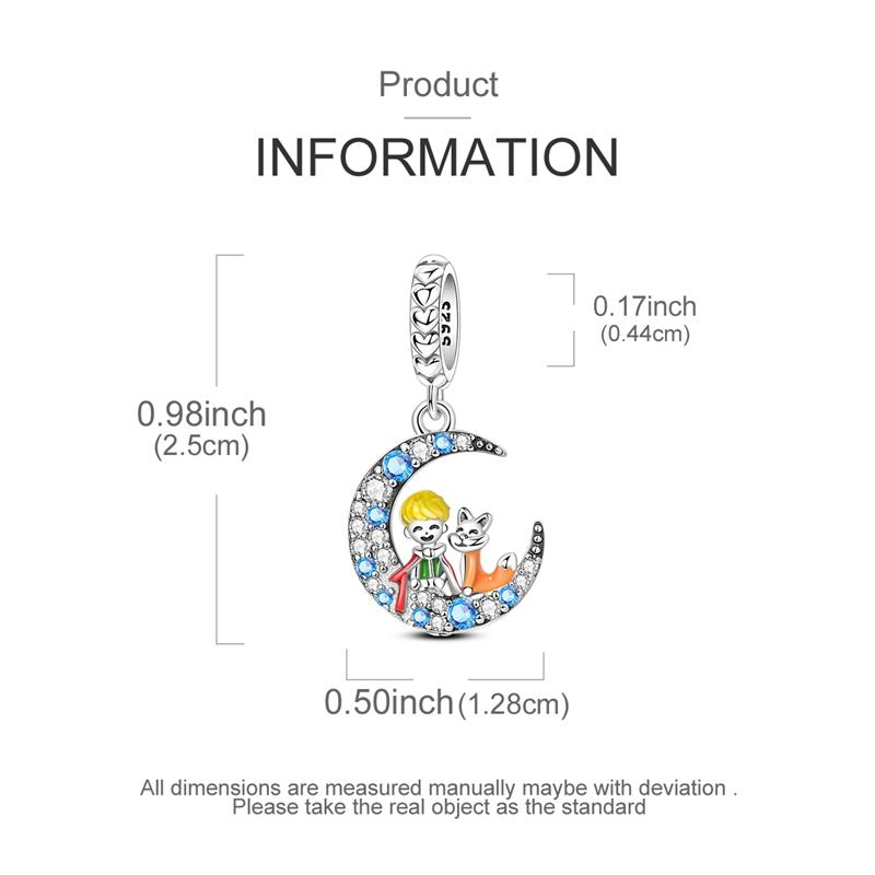 100% Real 925 Silver Charms Bead Luminous Star Moon Sun Dangle Fit Original Bracelet Diy For Woman Jewelry Party