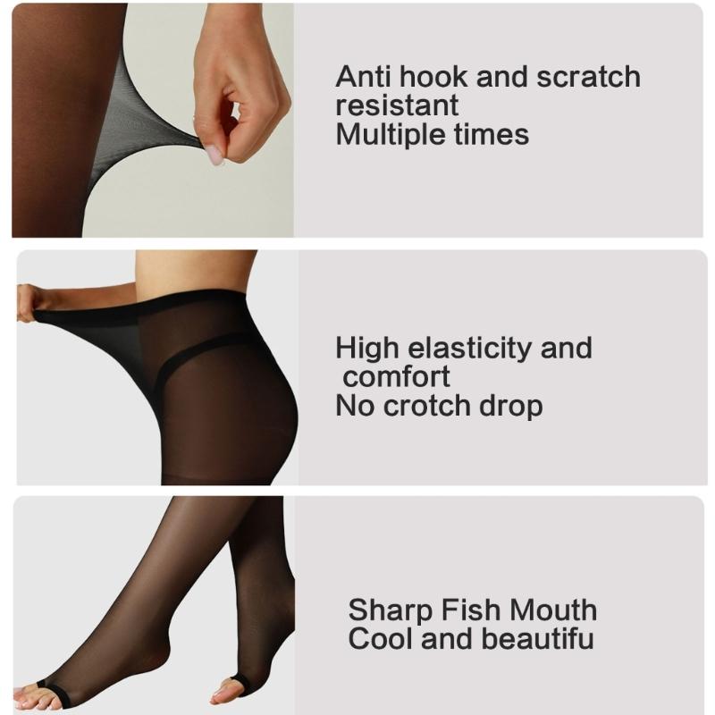 Summer Nylon Sheer Stockings Open Toe Design For Women Lightweight Control Top Tights Toeless Nonslip Pantyhose Hosiery