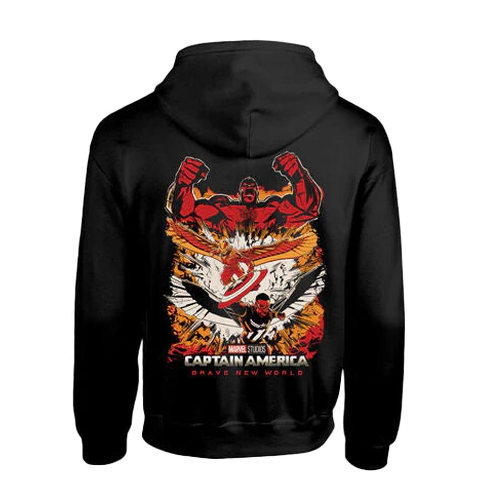 Captain America: Brave New World Unisex Adult Crushed Sheild Hoodie