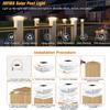 D2 1pc For 3.5x3.5 4x4 4.5x4.5 5x5 Posts In Garden Decor Outdoor Waterproof 2 Mode Post Lights Solar Powered Deck Fence Lights