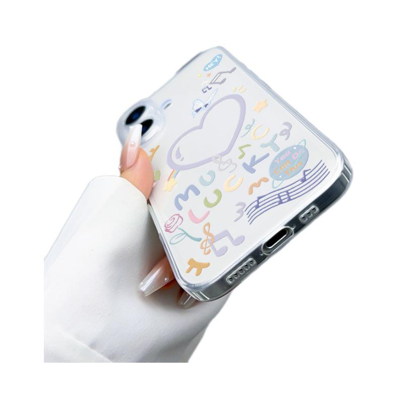 Silicone Drop-Proof Transparent Phone Case for iPhone Models 13-16 ProMax