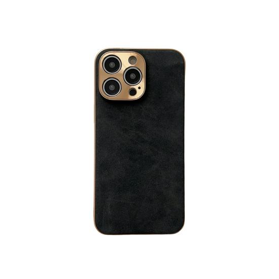 Apple 17ProMax Lambskin Electroplated iPhone16 Drop-proof Leather Texture Case