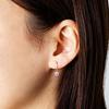 Estelle Rhinestone 10K Yellow Gold Earrings (Pink)