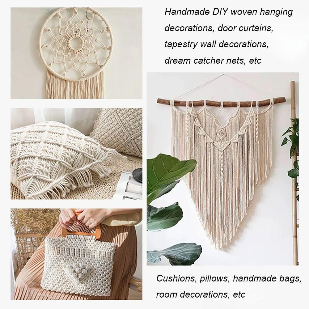 50/100M Macrame Cord Thread Beige Craft Cord New Macrame Rope  Home Decor