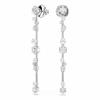 Swarovski Constella Tassel Decoration Synthetic Cubic Zirconia Earrings Women's Silver 5705614
