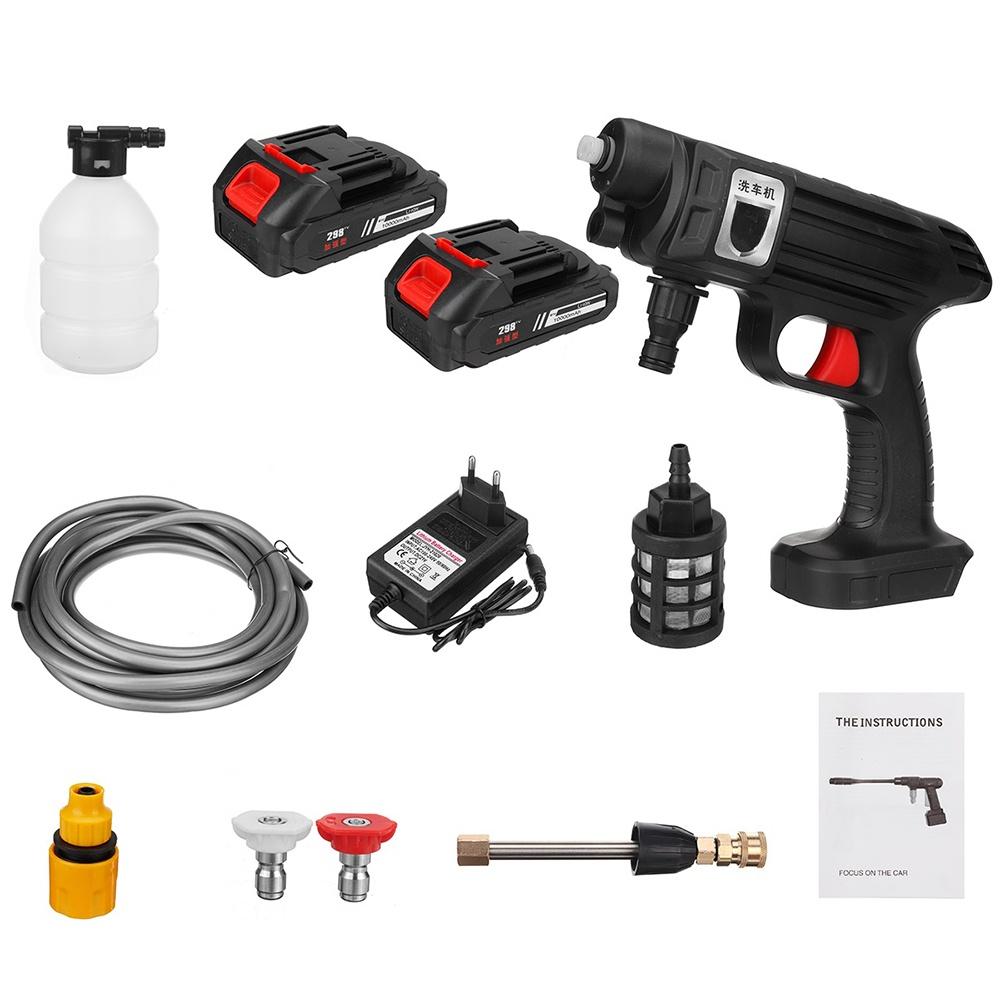 70Bar Cordless High Pressure Car Washer Rechargeable Car Wash Guns Electric Water Guns Foam Machine for 18V Battery 1500W