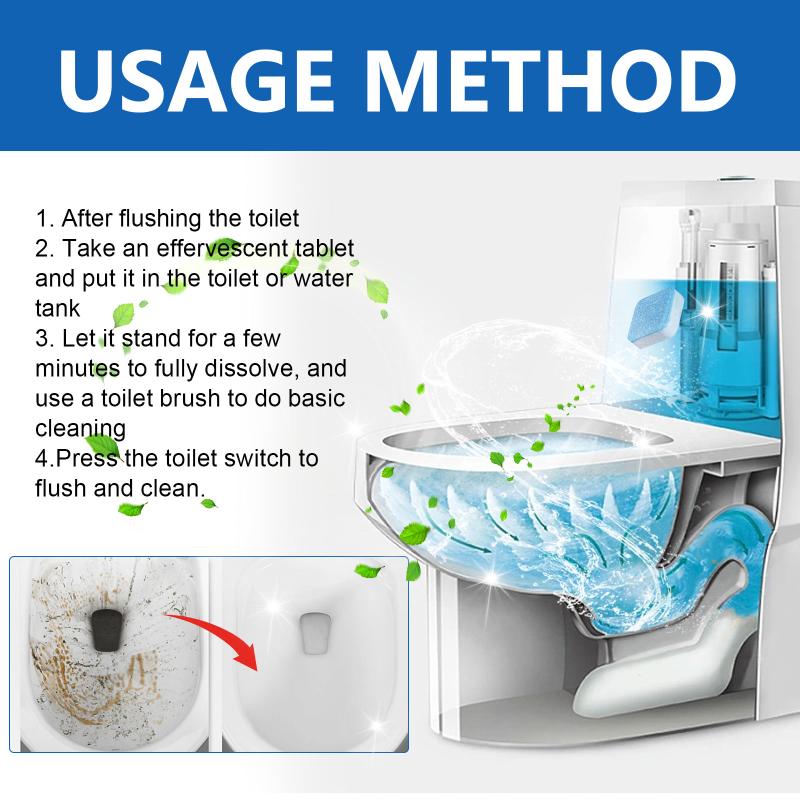 New Jue-Fish Toilet Effervescent Tablets Decontamination Clean Urine Stain Remover Deodorize Fresh Scent Cleanser one size