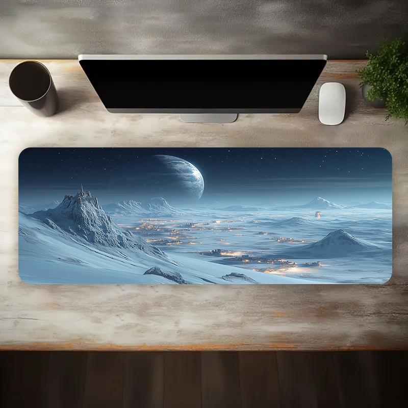 Minimal Desk Mouse Pad Large Desk Mat Precision Cloth Surface Natural Rubber Base for Home Office PC Laptop Work Perfect Desk Ac
