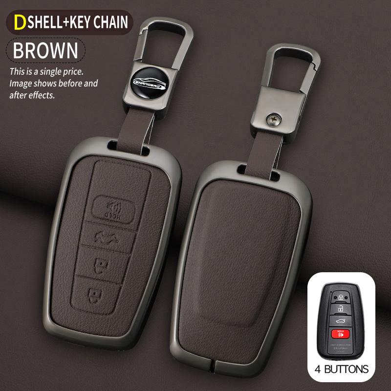 Car Key Case For Toyota Prius Camry Corolla C-Hr Chr Rav4 Prado Izoa Levin Avalon Zinc Shell Cover