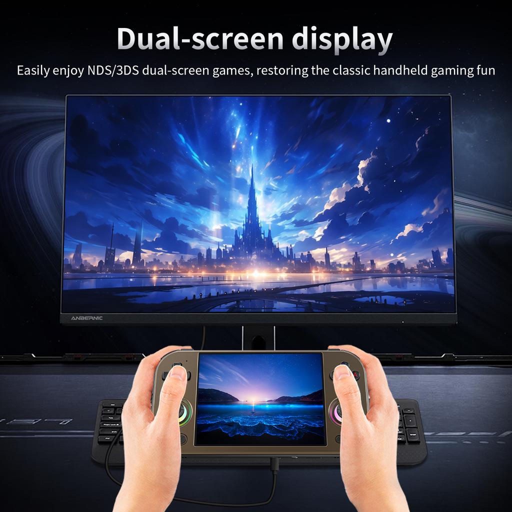 ANBERNIC RG477M Retro Handheld Game Console 4.7" LTPS In-Cell 1280*960 Android 14 Aluminum CNC 5300mAh Al Portable Gaming Player