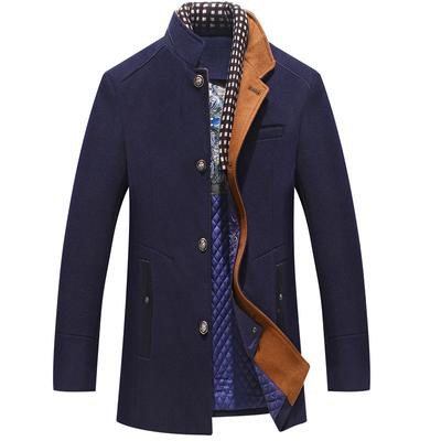 Casaco de Inverno Masculino com Gola Cachecol, Gola Alta, Corte Reto Oversized