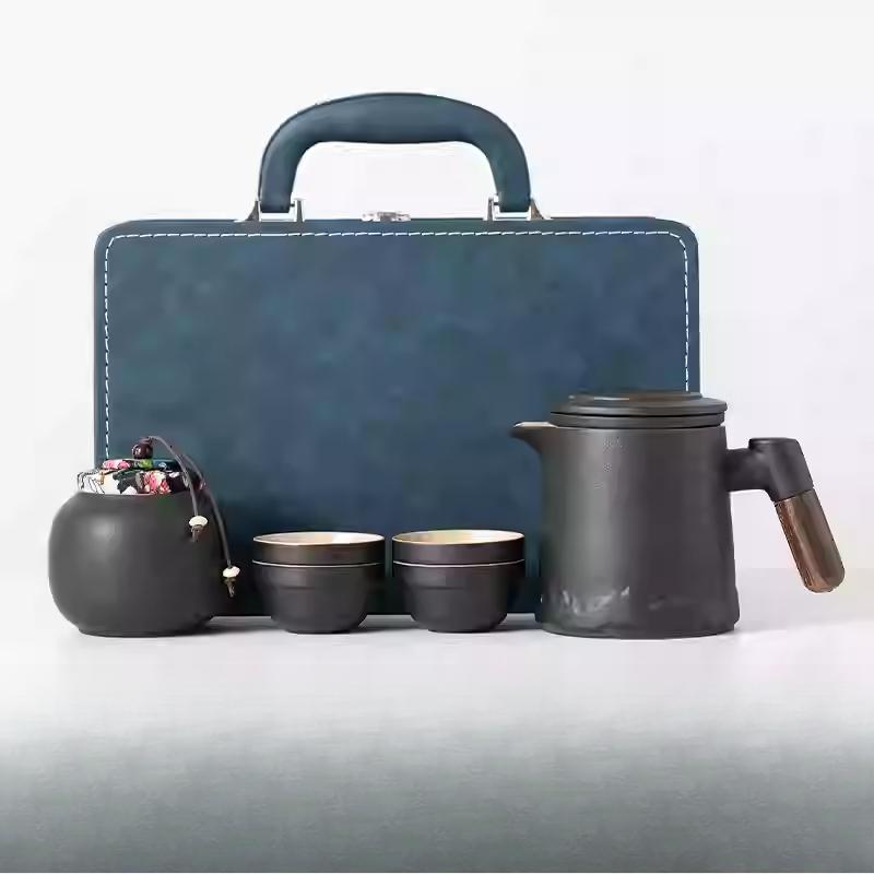 Portable Travel Tea Set Outdoor Portable Kung Fu Brewing Teapot Teacup Small Set Easy Camping Business Trip