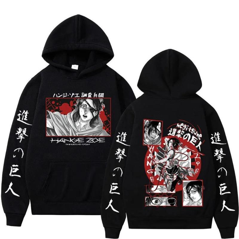 Attack on Titan Anime Hooded Hange Zoe Shingeki Graphic Plus Long Sleeve Sweatshirts Women Casual Harajuku Pullovers Sudaderas