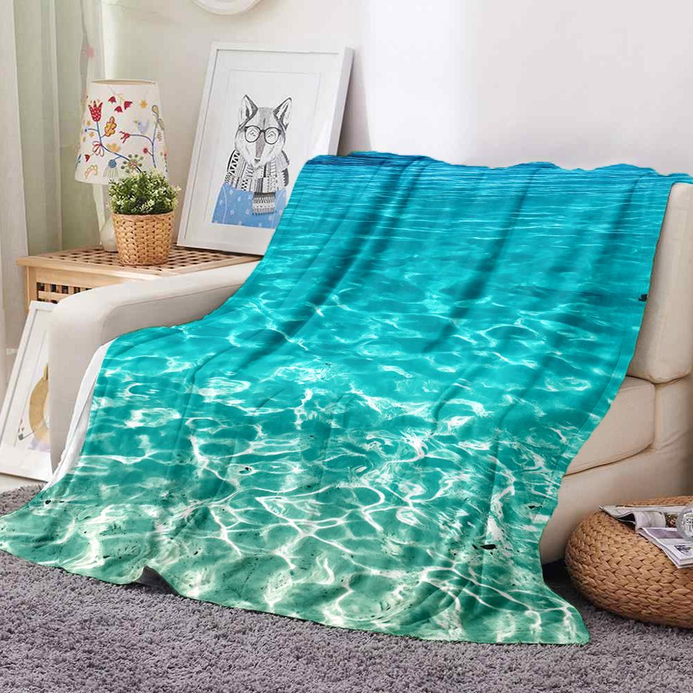 Ocean Floor Flannel Blanket Throw Blanket Soft Warm Sofa Bed Camping home Decor Unique Christmas Gift C9261749