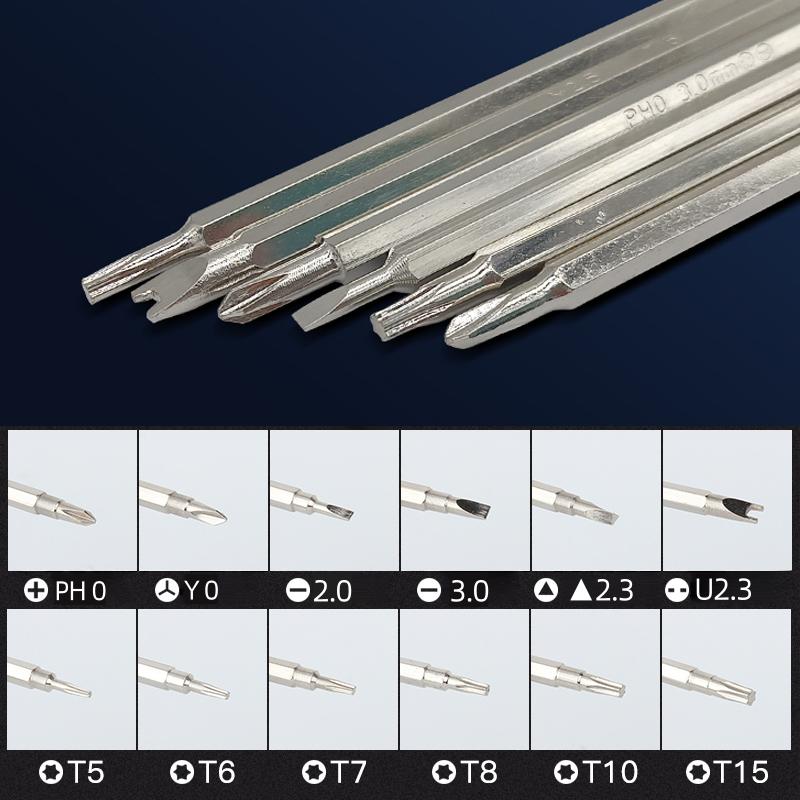 6 In 1 Screwdriver Set Multifunctional Screw Driver Bit Set with Phillips Slotted Torx Triwing Triangle U-type Screwdriver Bit Magnetic Screwdriver